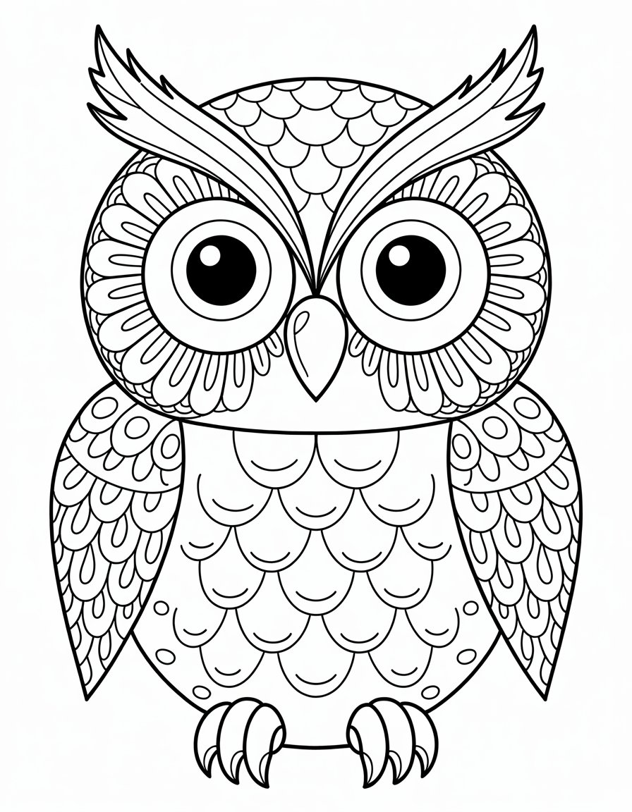 Owl Zentangle Portrait